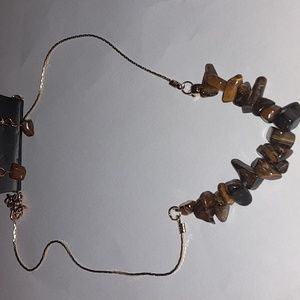 Nwt paparazzi back to nature brown necklace and earrings set